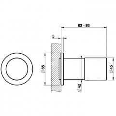 GESSI HABITO INTRECCIO Смеситель настенный встраиваемый, однорычажный, внешняя часть, цвет Black Metal Br. PVD