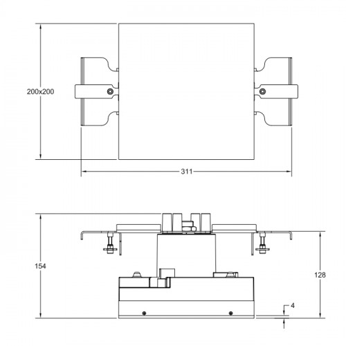 GESSI BINARIO Модуль 200х200 мм., хромотерапия, установка Shift-Fix, цвет Mirror Steel