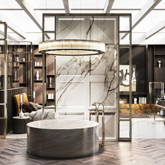 GESSI VENTI20 Смеситель для ванны напольный, двухвентильный, с ручным душем и шлангом 1500 мм., внешняя часть, цвет Brass PVD