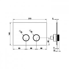 Gessi Ingranaggio Клавиши смыва SANIT., цвет: хром
