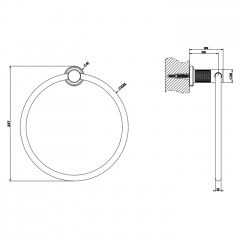 GESSI INCISO Полотенцедержатель кольцевой, цвет: золото