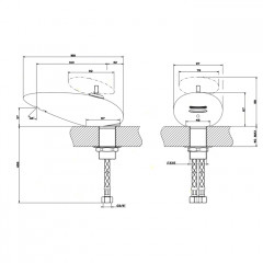 Gessi Equilibrio Смеситель для раковины дизайнерский, на 1 отверстие, без ручки (арт.52002), цвет: медь Materic