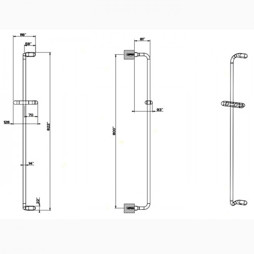 Gessi Goccia Душевая штанга, цвет: белый