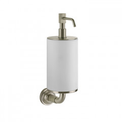 GESSI VENTI20 Дозатор для жидкого мыла подвесной, цвет белый, фурнитура Finox Brushed Nickel