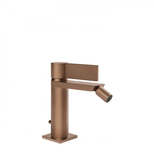 GESSI INVERSO DIAMANTATO Смеситель для биде с донным клапаном и соединительными шлангами, цвет: Copper Brushed PVD