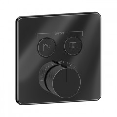 GESSI HI-FI COMFORT Смеситель настенный встраиваемый, термостатический, с 2 запорными кнопками, цвет Black Metal PVD
