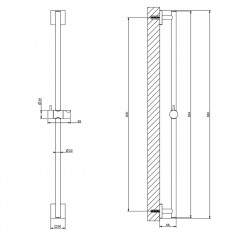 GESSI Rilievo Штанга для душа, цвет: nero XL