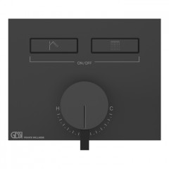 Gessi Hi-Fi Смеситель для душа, с включением до 2 источников одновременно (внешняя часть), цвет: Black XL