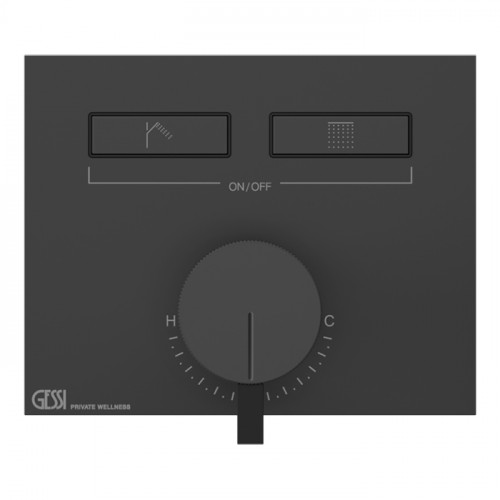 Gessi Hi-Fi Смеситель для душа, с включением до 2 источников одновременно (внешняя часть), цвет: Black XL