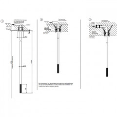GESSI 316 Излив потолочный с удаленным управлением (не входит в комплект), цвет: brushed black metal pvd