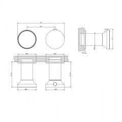 GESSI Origini Внешние части встроенного термост смесителя для ванны на 1 позиц, в компл с отд вставкой, цвет: Finox Brushed Nickel