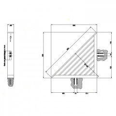 Gessi Rettangolo Полочка-решетка угловая для ванны или душа, цвет: Gold CCP