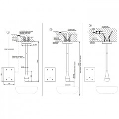 GESSI GOCCIA Смеситель для раковины потолочный,электронный, с кран-фильтром для регулировки температуры и напора воды, внешняя часть, цвет Black XL