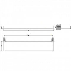 Gessi Rettangolo Полочка 60см, цвет: хром