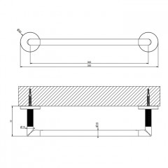 Gessi Anello Полотенцедержатель 30 см, цвет: хром