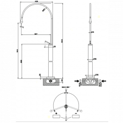 Gessi Встраиваемая часть напольного смесителя/отдельностоящего излива для раковины (Со склада продаем со смесителем 33624/33628)