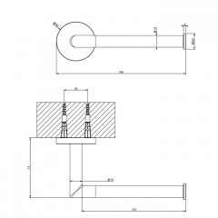 Gessi Tondo Настенный держатель для туалетной бумаги, цвет: Copper PVD