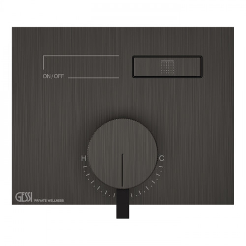 Gessi Hi-Fi Смеситель для душа, с включением 1 источника (внешняя часть), цвет: Black Metal Brushed PVD