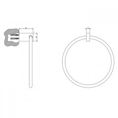 Gessi Rettangolo Полотенцедержатель "кольцо", цвет: Gold CCP