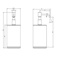 GESSI Tondo Дозатор для жидкого мыла настольный черный, цвет: Copper PVD