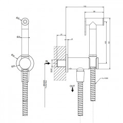 Gessi Transparenze Гигиенический душ, цвет: Chrome Brushed
