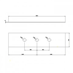 GESSI 316 Пластина на 3 отверстия для монтажного бокса, цвет: steel brushed