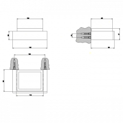 Gessi Rettangolo Мыльница подвесная, цвет: хром/черный