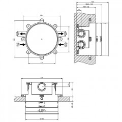 GESSI HI-FI COMFORT Встраиваемая часть для термостатического смесителя с 2 запорными кнопками, цвет хром