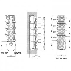Gessi Tondo Встраиваемый термостат для душа, с 4мя независимыми выходами, верт/гориз установка, (внешние части), цвет: хром