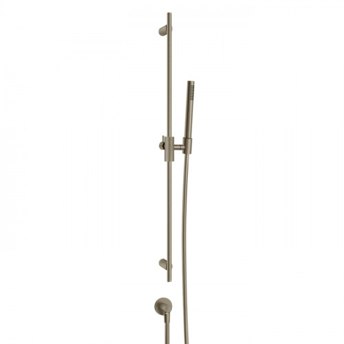 Gessi Anello Штанга в комплекте с душевой лейкой, шланг 1,50 м и вывод воды, цвет Finox Brushed Nickel