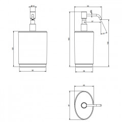 Gessi Ovale Дозатор для мыла настольный, цвет белый/хром