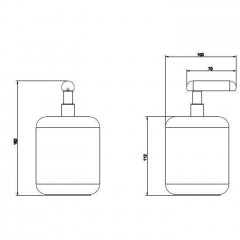 Gessi Goccia Дозатор для жидкого мыла настольный, цвет: белый/черный