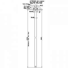 Gessi Rettangolo Излив потолочный, для монтажа с удаленным управлением (не входит в комплект), цвет: хром