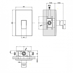 Gessi Rettangolo Встраиваемый однорычажный смеситель(внешние части), цвет: хром