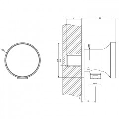 GESSI ORIGINI Шланговое подсоединение, цвет Black Metal Brushed PVD