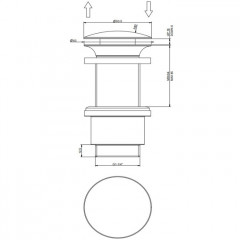 Gessi Автоматический донный клапан"Stop&Go" для раковины без перелива, цвет: хром