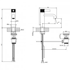 GESSI INCISO Смеситель для раковины на 1 отверстие с донным клапаном Цвет: хром