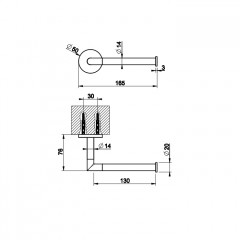 Gessi Anello Настенный держатель для туалетной бумаги. Вертикальная/горизонтальная установка, цвет: хром