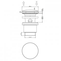 Gessi Автоматический донный клапан"Stop&Go" для раковины c переливом, цвет: Finox Brushed Nickel