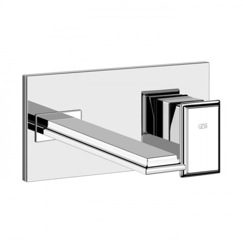 Gessi Eleganza Встраиваемый однорычажный смеситель для раковины, без донного клапана, с изливом (внешняя часть), цвет: хром