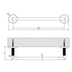 Gessi Anello Полотенцедержатель 30 см, цвет Finox Brushed Nickel