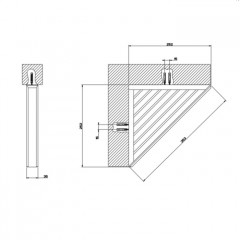 Gessi Eleganza Полочка-решетка угловая для ванны или душа, цвет: золото (НЕ производится!)