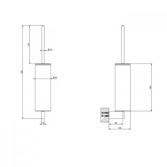 GESSI Origini Ершик настенный белый/Finox Brushed Nickel