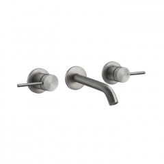 GESSI 316 Встраиваемый смеситель с изливом 146-126мм (внешние части), цвет: steel brushed