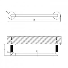 Gessi Ingranaggio Полотенцедержатель 30 см , цвет Black Metal Brushed PVD