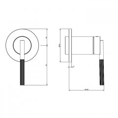 Gessi Ingranaggio Встраиваемый однорычажный смеситель на 1 выход (внешние части), цвет: Finox Brushed Nickel