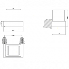 Gessi Rettangolo Стакан подвесной, цвет: хром/черный