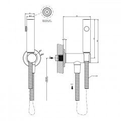 GESSI INCISO Гигиенический душ на 1/2", цвет: хром