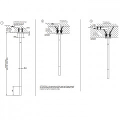 GESSI 316 Излив потолочный для удаленного управления, длина под заказ(365-1900мм), цвет: brushed black metal pvd