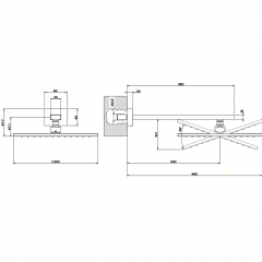 Gessi Rettangolo Верхний душ для настенного крепления 300x300мм, цвет: хром